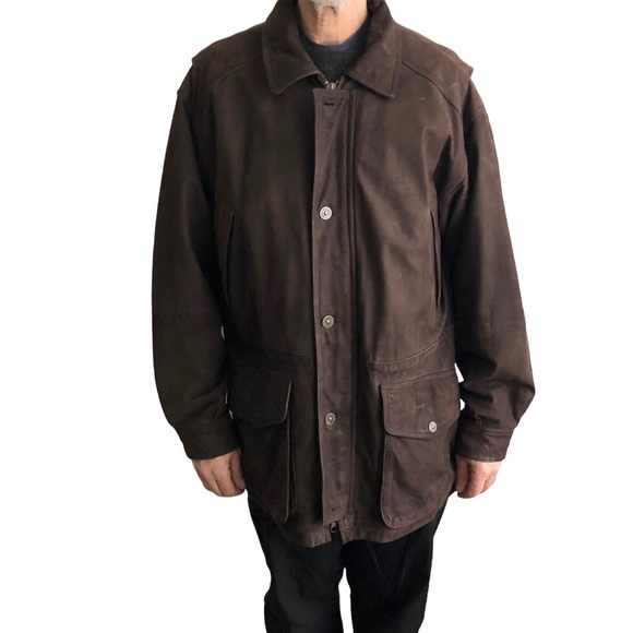 Men’s TIMBERLAND Classic Leather Jacket Waterproof Brown Large - Picture 11 of 11